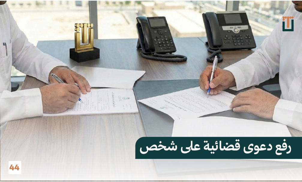 رفع دعوى قضائية على شخص